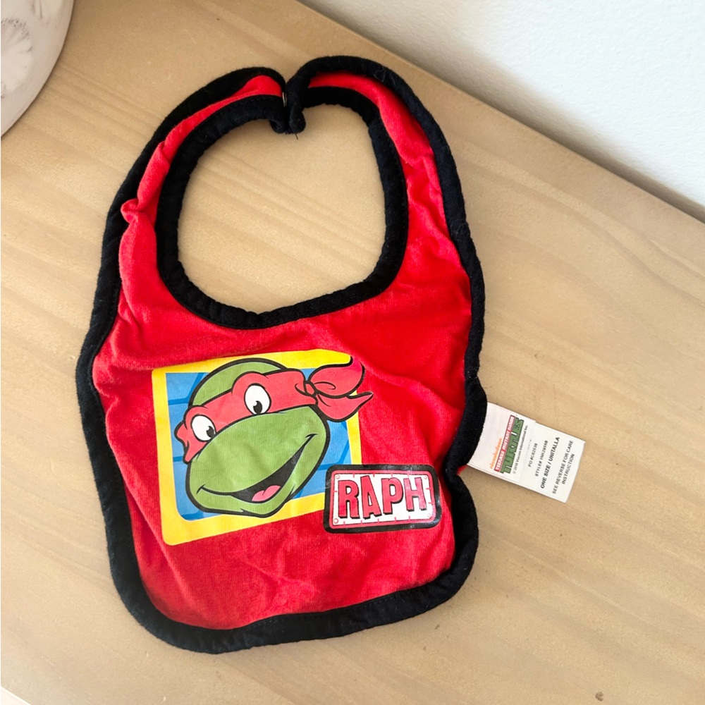Red Teenage Mutant Ninja Turtles Raphael Infant Bib